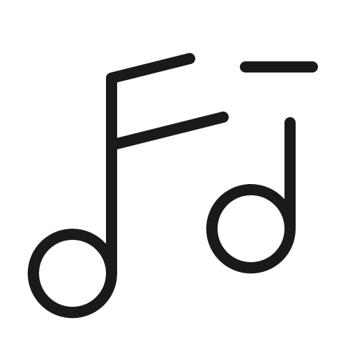 Music notes minus thin icon, thin style, from Phosphor