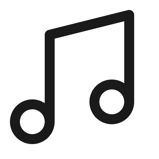 Music notes simple icon, solid style, from Phosphor