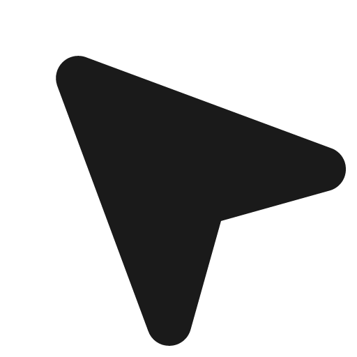 Navigation arrow fill icon, filled style, from Phosphor