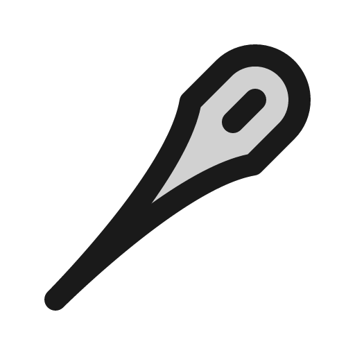 Needle duotone icon, two-tone style, from Phosphor