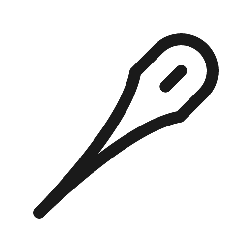 Needle light icon, light style, from Phosphor