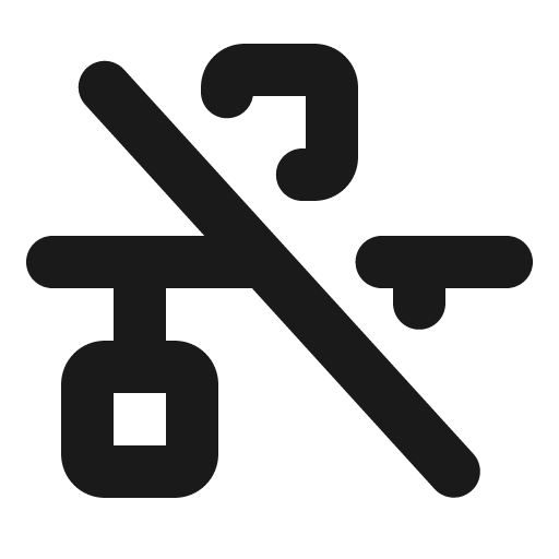 Network slash bold icon, bold style, from Phosphor