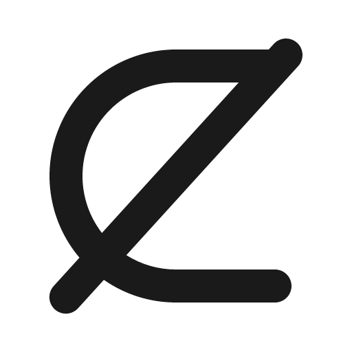 Not subset of bold icon, bold style, from Phosphor