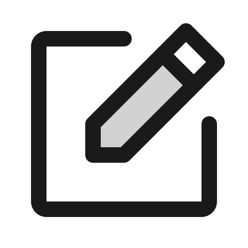 Note pencil duotone icon, two-tone style, from Phosphor