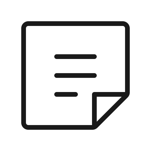 Note thin icon, thin style, from Phosphor