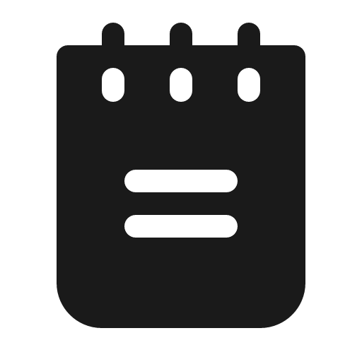 Notepad fill icon, filled style, from Phosphor