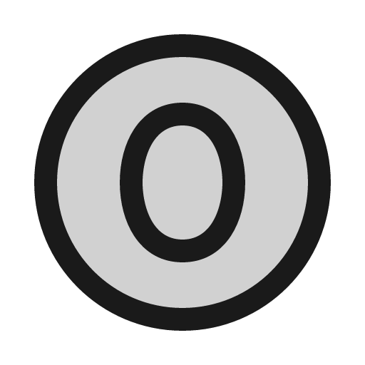 Number circle zero duotone icon, two-tone style, from Phosphor