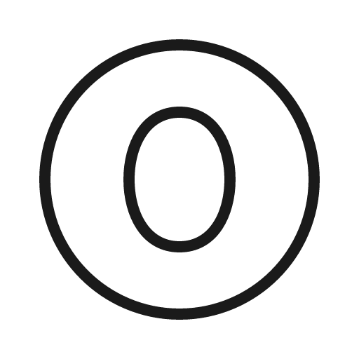 Number circle zero thin icon, thin style, from Phosphor