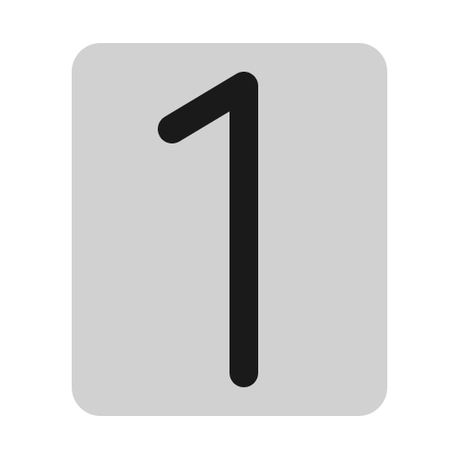 Number one duotone icon, two-tone style, from Phosphor