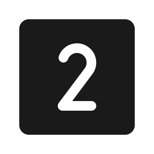 Number square two fill icon, filled style, from Phosphor