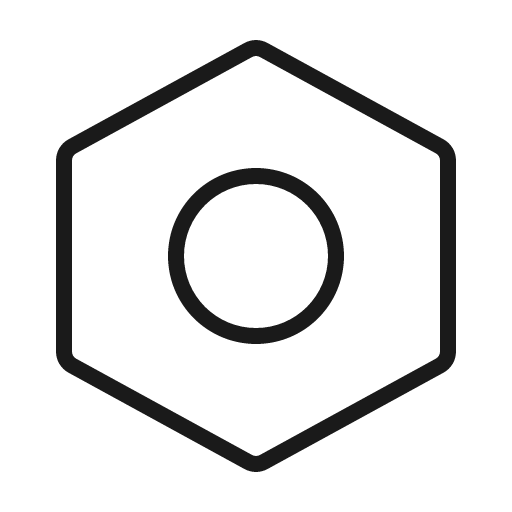 Nut thin icon, thin style, from Phosphor