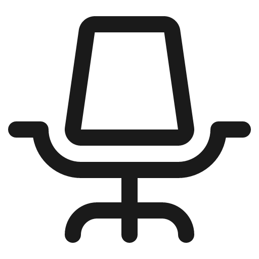 Office chair icon, solid style, from Phosphor
