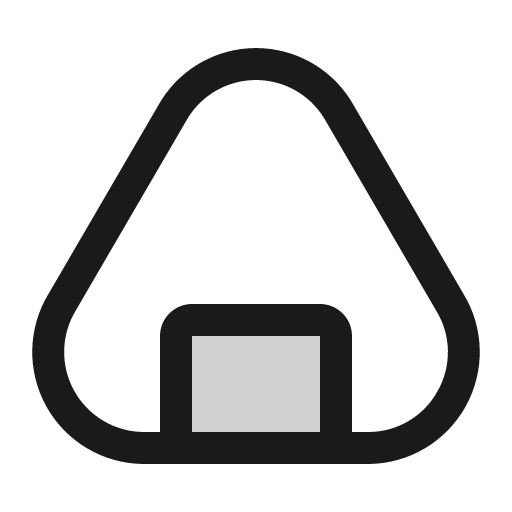 Onigiri duotone icon, two-tone style, from Phosphor