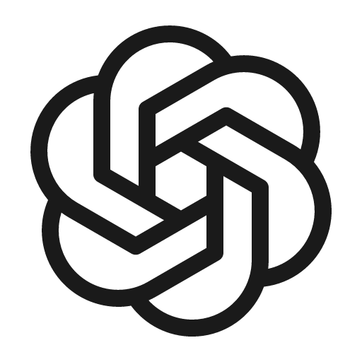 Open ai logo light icon, light style, from Phosphor