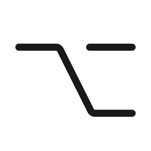 Option light icon, light style, from Phosphor