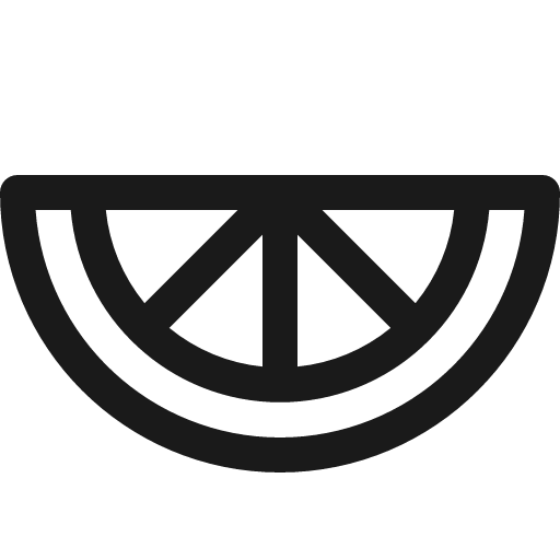 Orange slice icon, solid style, from Phosphor