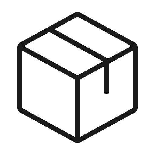 Package thin icon, thin style, from Phosphor