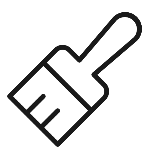 Paint brush household thin icon, thin style, from Phosphor