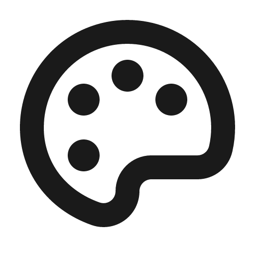 Palette bold icon, bold style, from Phosphor