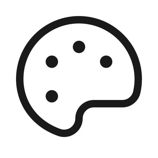 Palette light icon, light style, from Phosphor