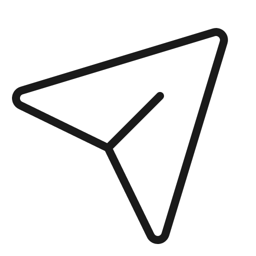 Paper plane tilt thin icon, thin style, from Phosphor
