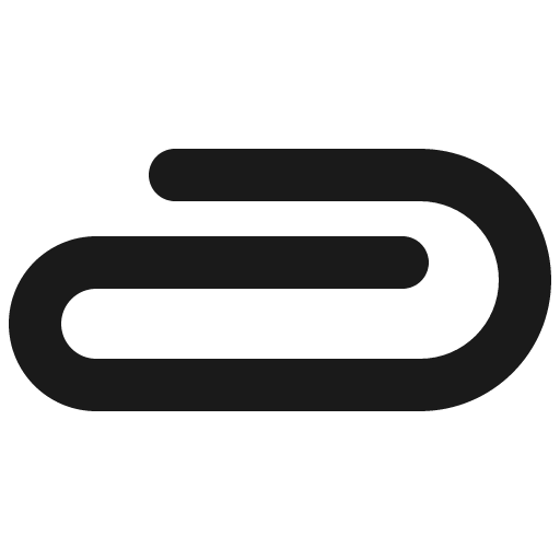 Paperclip horizontal bold icon, bold style, from Phosphor