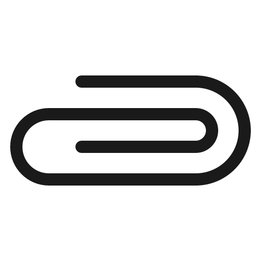 Paperclip horizontal light icon, light style, from Phosphor