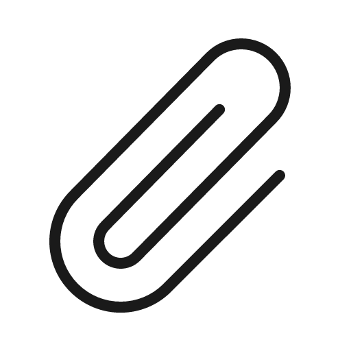 Paperclip thin icon, thin style, from Phosphor
