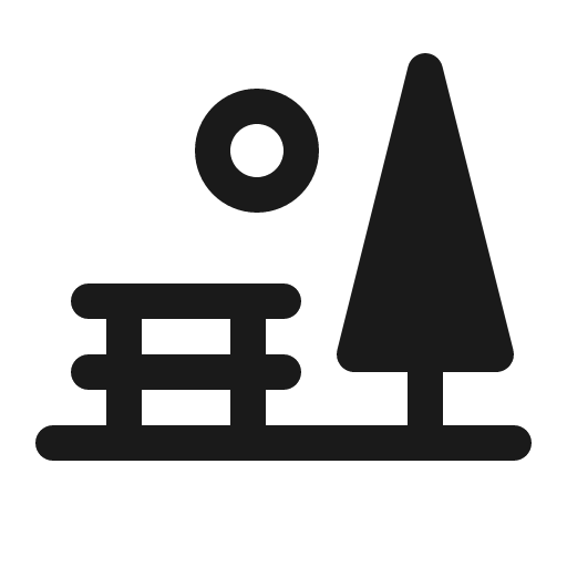 Park fill icon, filled style, from Phosphor