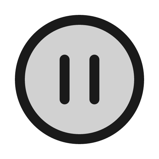 Pause circle duotone icon, two-tone style, from Phosphor