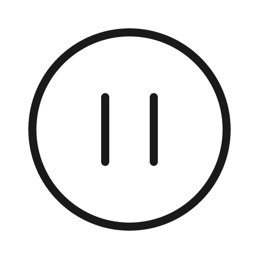 Pause circle thin icon, thin style, from Phosphor
