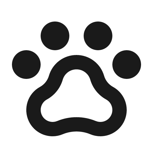 Paw print bold icon, bold style, from Phosphor