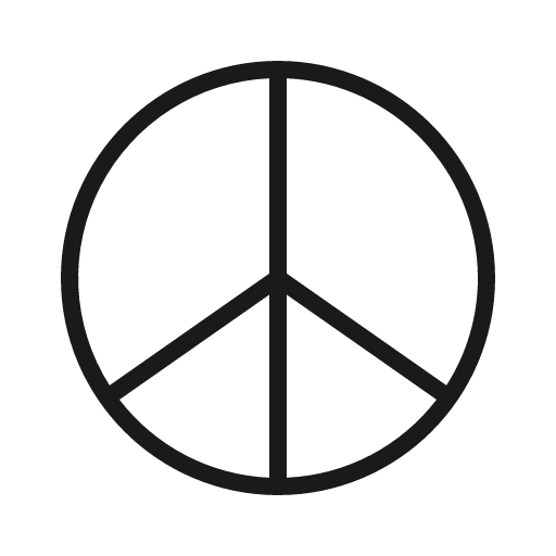 Peace thin icon, thin style, from Phosphor