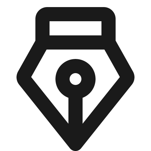 Pen nib straight bold icon, bold style, from Phosphor