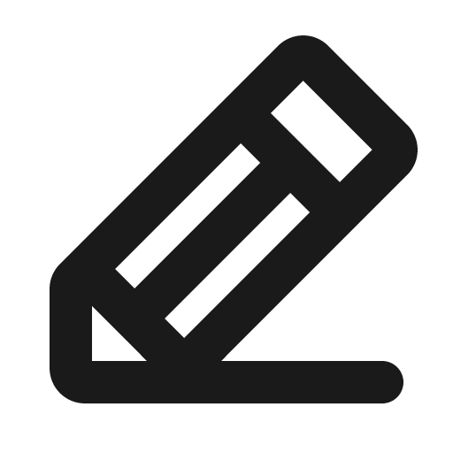 Pencil line bold icon, bold style, from Phosphor