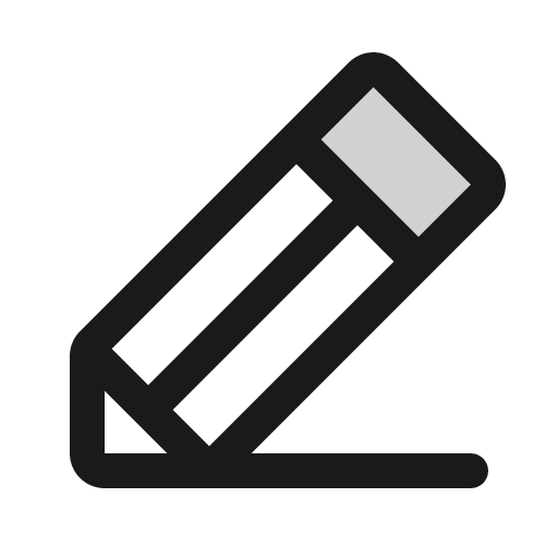 Pencil line duotone icon, two-tone style, from Phosphor
