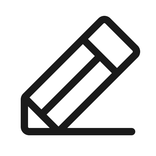 Pencil line light icon, light style, from Phosphor