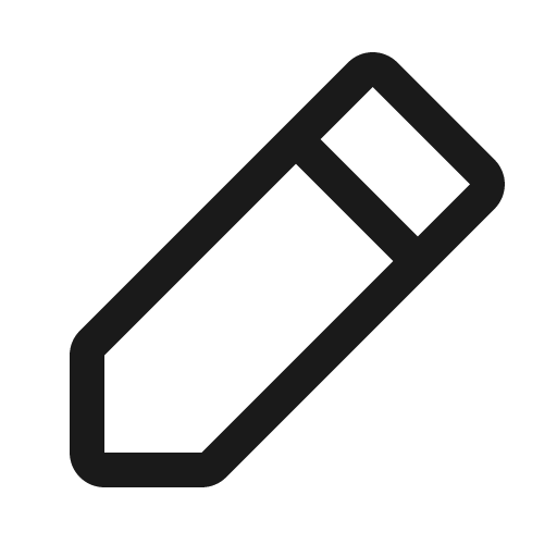 Pencil simple icon, solid style, from Phosphor