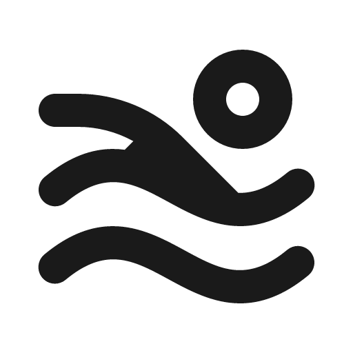 Person simple swim bold icon, bold style, from Phosphor