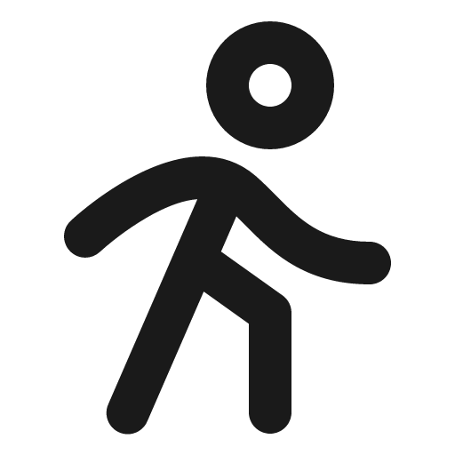 Person simple walk bold icon, bold style, from Phosphor