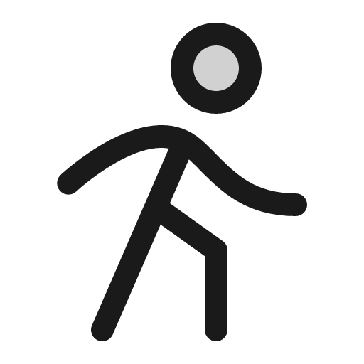 Person simple walk duotone icon, two-tone style, from Phosphor