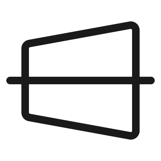 Perspective light icon, light style, from Phosphor
