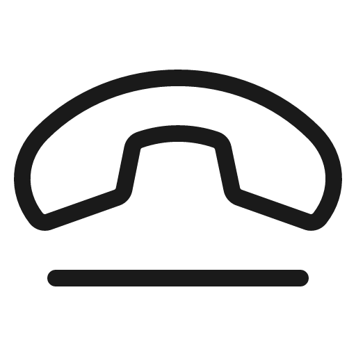 Phone disconnect light icon, light style, from Phosphor