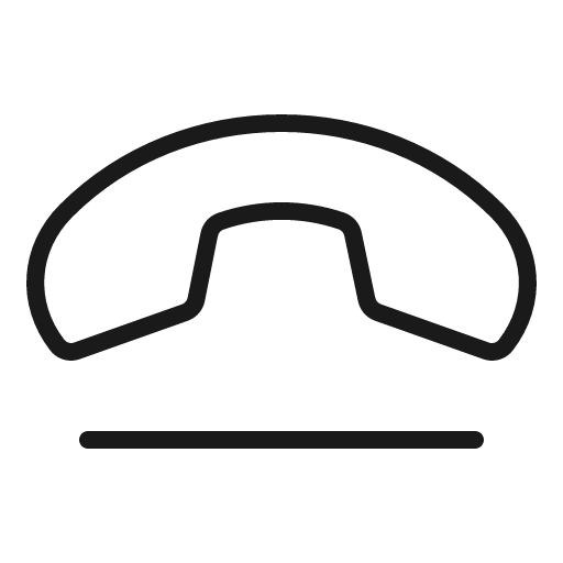 Phone disconnect thin icon, thin style, from Phosphor