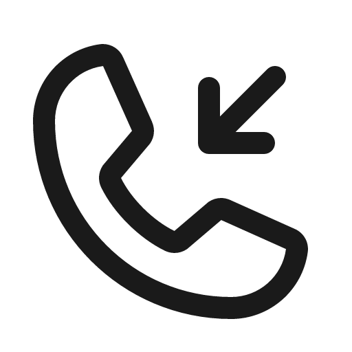 Phone incoming icon, solid style, from Phosphor