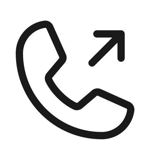 Phone outgoing light icon, light style, from Phosphor