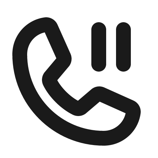 Phone pause bold icon, bold style, from Phosphor