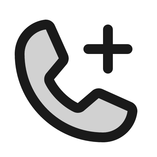 Phone plus duotone icon, two-tone style, from Phosphor