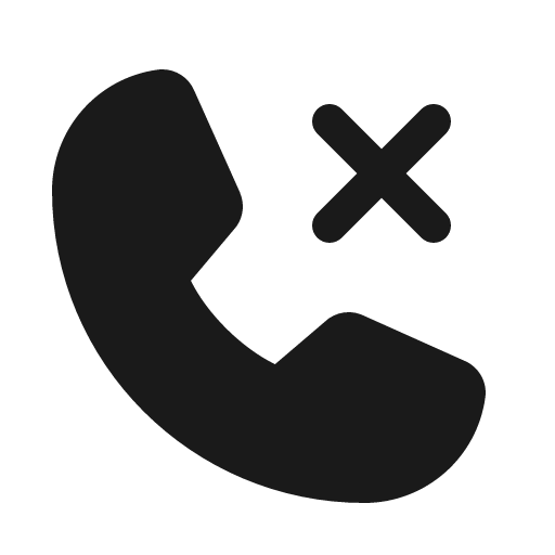 Phone x fill icon, filled style, from Phosphor