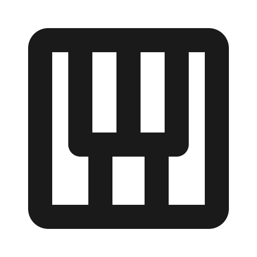 Piano keys bold icon, bold style, from Phosphor
